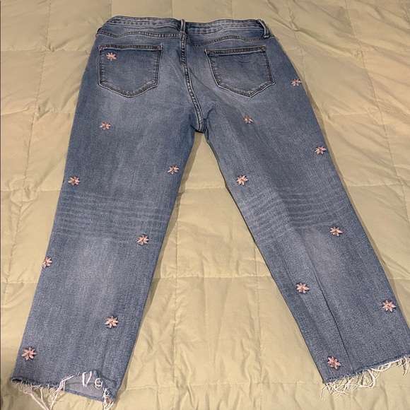 DRIFTWOOD Blue Jeans with Pink Floral Accents - Picture 5 of 6